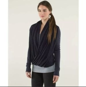 Lululemon iconic wrap sweater blue 2